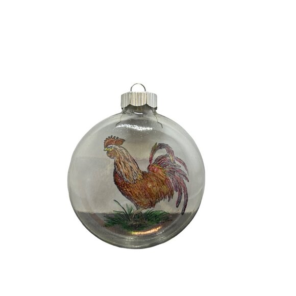 Hand-made Hand Painted Christmas Ornament - chicken bird Rhode island red roost - Picture 3 of 6